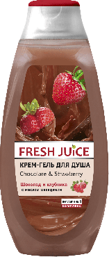 Крем-гель для душу Fresh Juice Chocolate & Strawberry 400мл