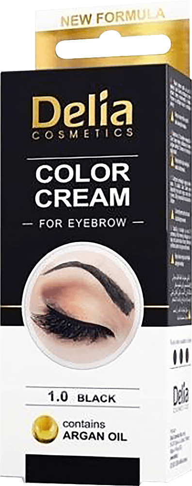 Крем-фарба Delia для брів 1.0 Чорна, 15 мл