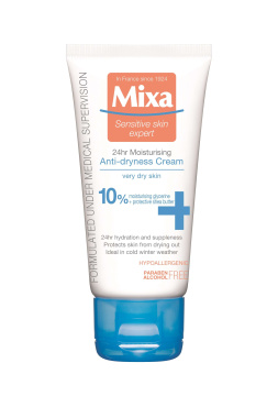 Крем-догляд Mixa Hydrating для дуже сухої чутливої ​​шкіри обличчя, 50 мл