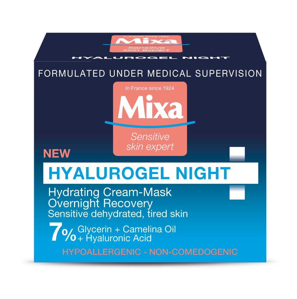Крем-догляд Mixa Hydrating Гіалурожель догляд для збезводненої чутливої ​​шкіри, 50 мл