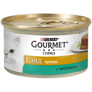 Шматочки у паштеті Gourmet Gold з кроликом ж/б, 85 г