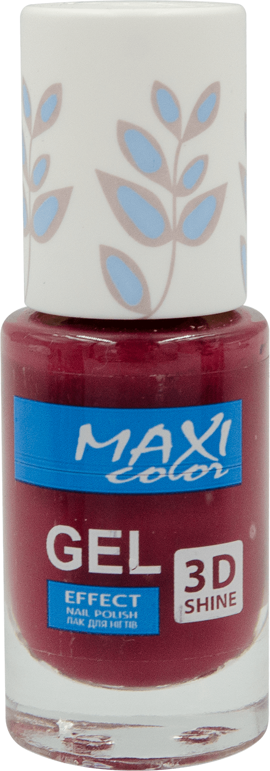 Лак для нігтів гель ефект MAXI New palet №19, 10 мл