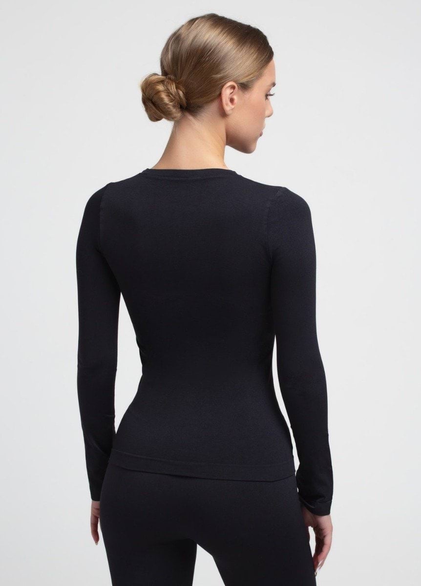 Лонгслив Giulia Longsleeve бесшовный размер S/M 01 black фото 1