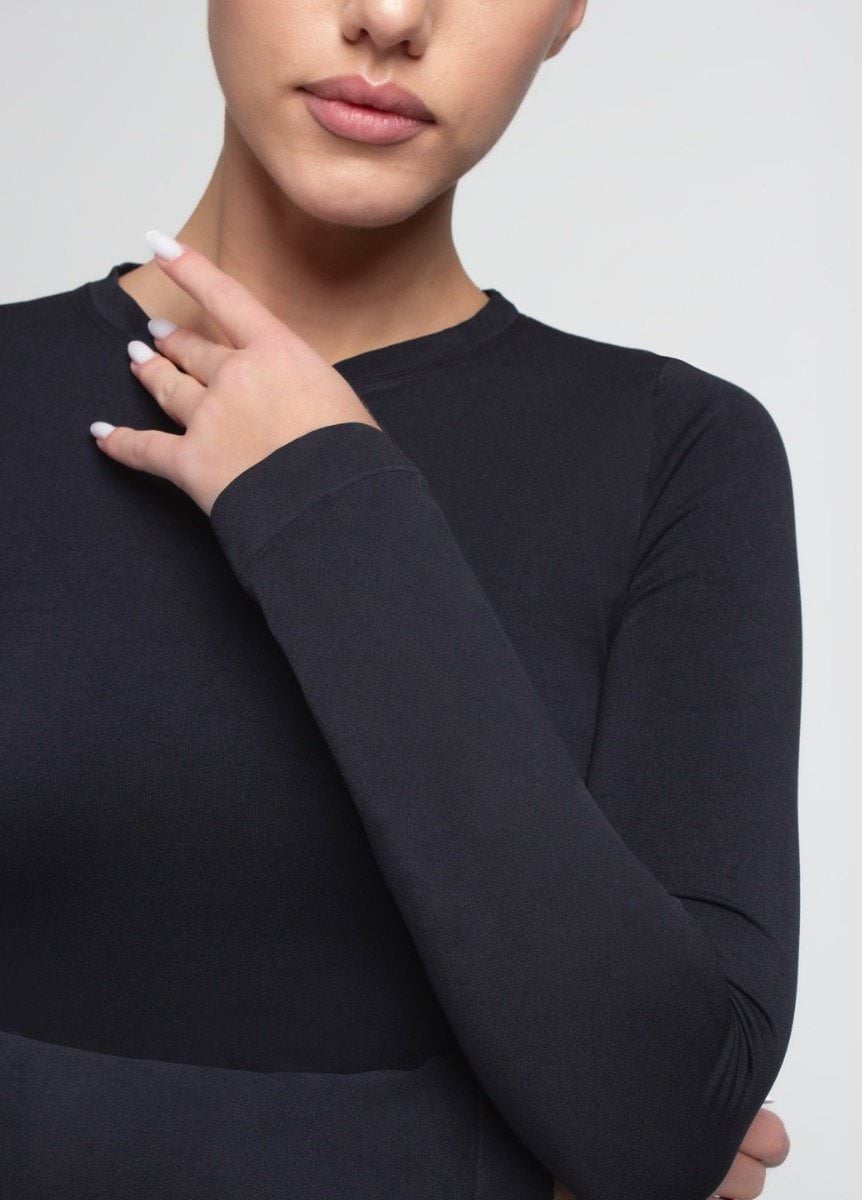 Лонгслив Giulia Longsleeve бесшовный размер S/M 01 black фото 2