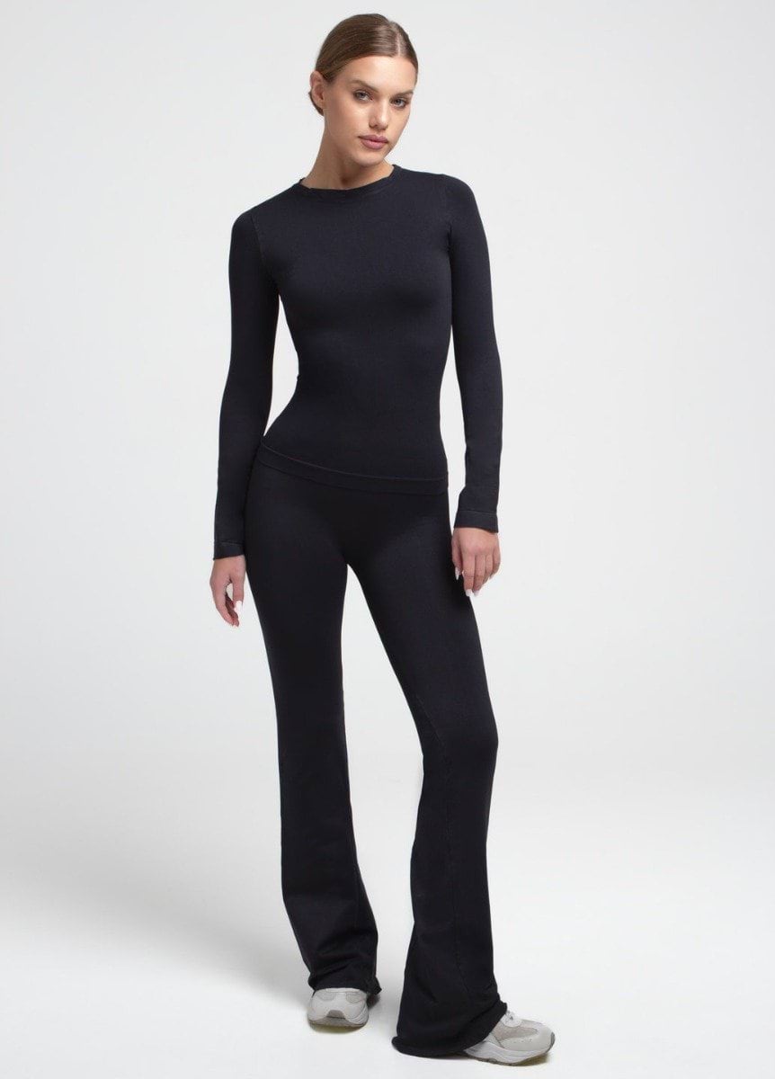 Лонгслив Giulia Longsleeve бесшовный размер S/M 01 black фото 3