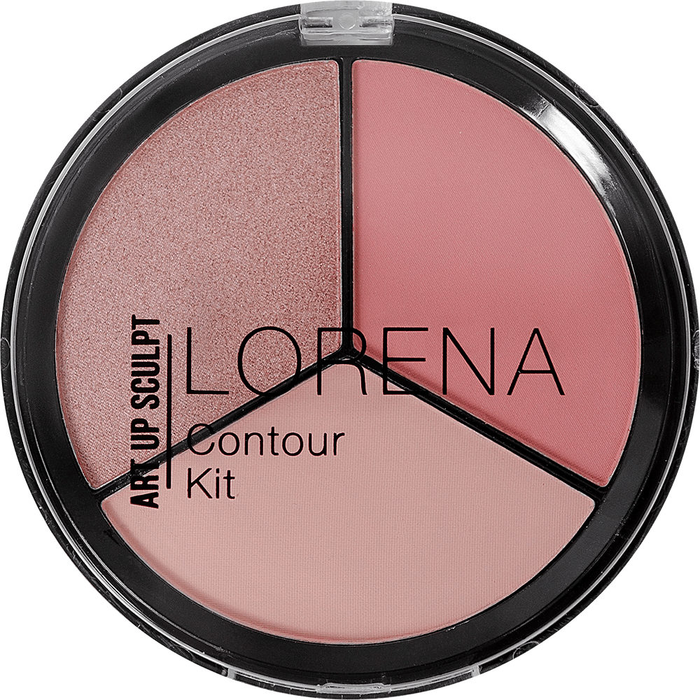 Палітра для контурингу обличчя LORENA beauty 3в1 Contour KIT 02, 13 г