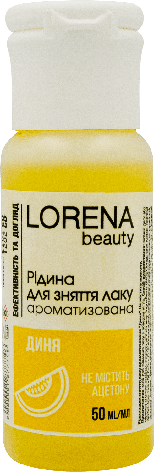 LORENA beauty рідина для зняття лаку ароматизована Диня, 50 мл