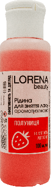 LORENA beauty рідина для зняття лаку ароматизована Полуниця, 100 мл