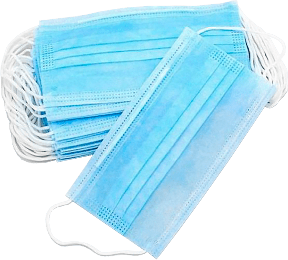 Маска одноразова для обличчя 3-х шарова, не стерильна, упаковка 10штук