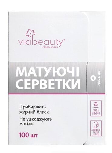 Матуючі серветки VIABEAUTY 100 шт. — фото 1