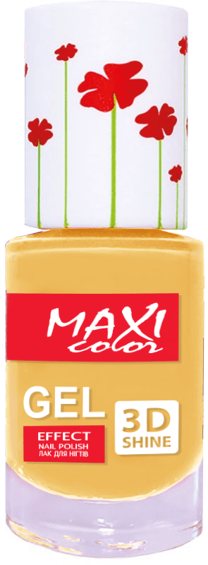 MAXI лак для нігтів гель ефект Color Hot Summer №03 Лимонно-кремовий, 10мл