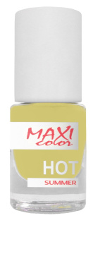 MAXI лак для ногтей гель эффект Color Hot Summer №03 Лимонно-кремовый, 10мл фото 1