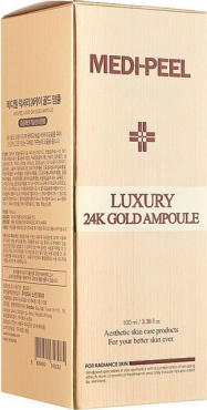 Сыворотка ампульная Medi-Peel luxury 24K gold ampoule укрепляющая с золотом 100 мл фото 1