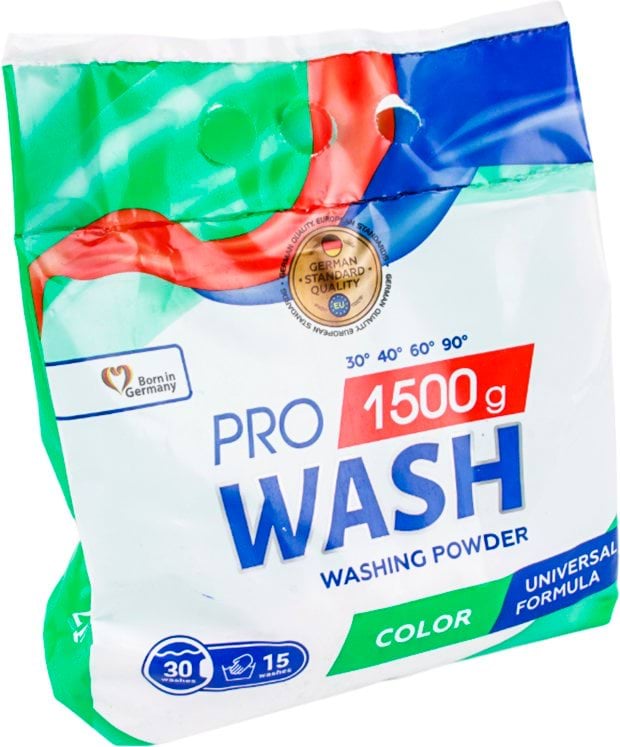 Порошок для стирки ProWash Color для цветных вещей 30 стирок 1.5 кг