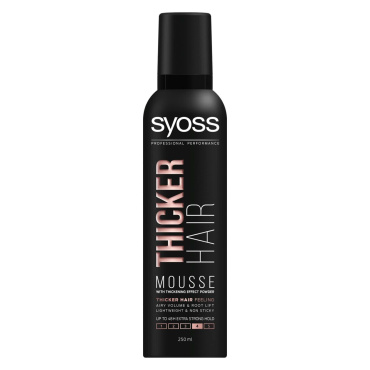 Пена-Мусс для волос Syoss Thicker Hair с эффектом утолщения волос, Фиксация 4250 мл фото 1