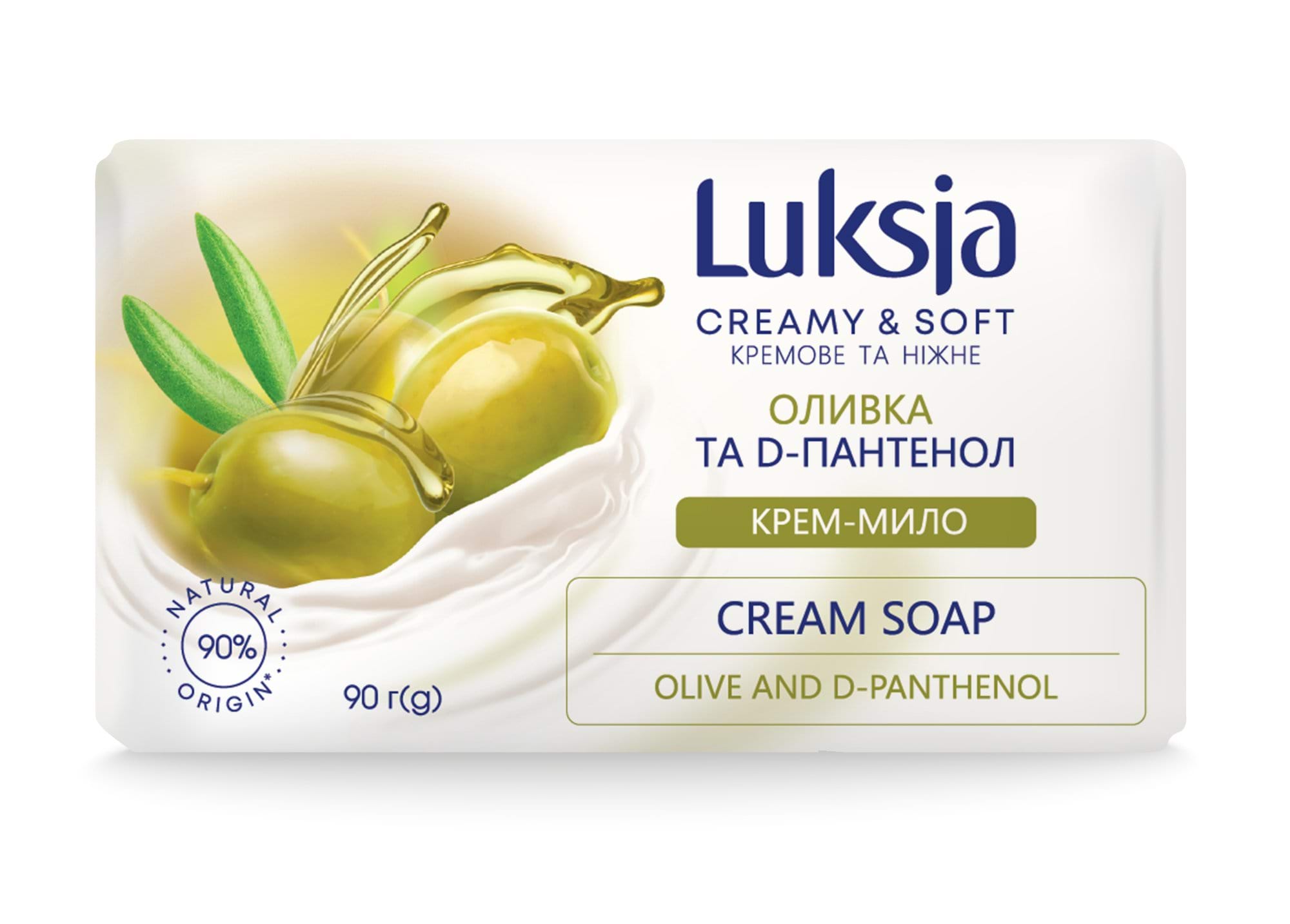 Крем-мило Luksja Оливка та D-пантенол 90 г. (4820263231289)