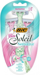 Набор бритв без сменных картриджей BIC Miss Soleil Sensitive 3 лезвия, 3 шт