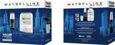 Набір Maybelline New York Туш для вій Volum Express Classic 10 мл + Мицеллярная вода Garnier 125 мл