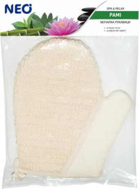 NEO мочалка рукавиця банна з рамі (кропива)