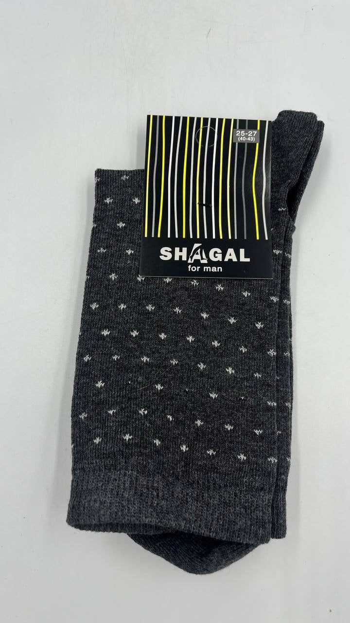 Носки мужские Shagal с рисунком р. 25-27, горошек серый