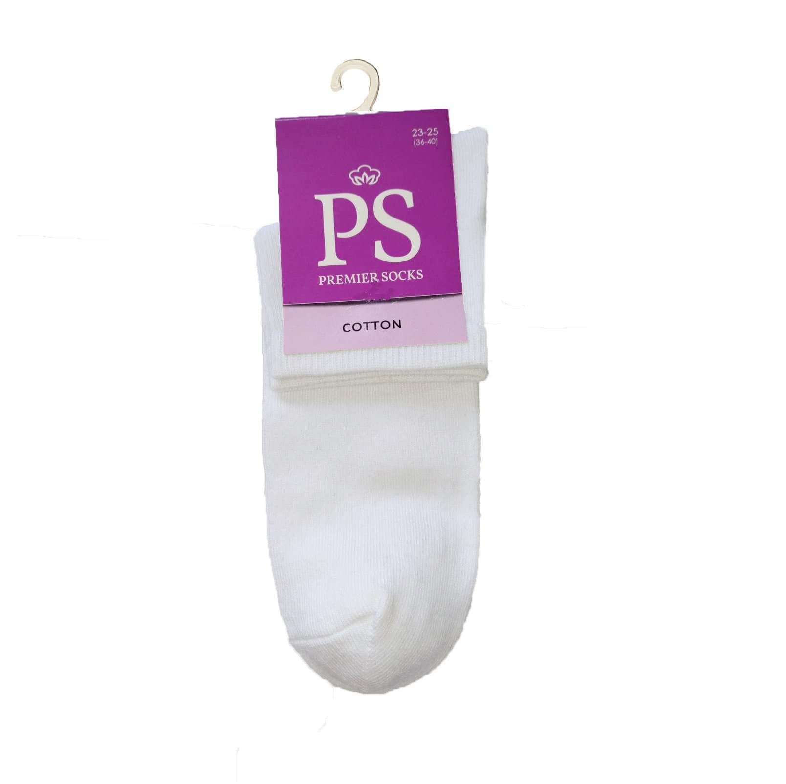 Шкарпетки жіночі середні Premier Socks 4В35/2 б/мал. білий р.23-25