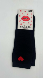 Shagal шкарпетки жін. короткі з вишивкою "Серце" р 23-25, чорний