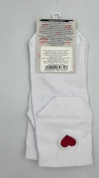 Shagal шкарпетки жін. короткі з вишивкою "Серце" р 23-25, білий