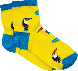 Шкарпетки жіночі Shagal з малюнком "Тукани" р 23-25, жовтий