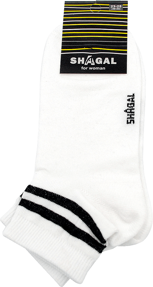 Shagal носки женские серомер паголенок с рисунком размер 23-25, полоски белый