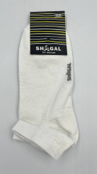 Шкарпетки жіночі Shagal вкорочений паголенок р 23-25, смужки білий