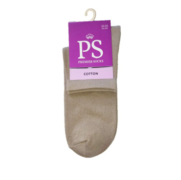 Шкарпетки жіночі середні Premier Socks 4В35/2 б/мал. бежевий р.23-25
