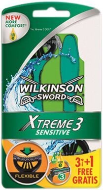 Одноразовые станки Wilkinson Sword Xtreme3 Sensitive 3 + 1 шт
