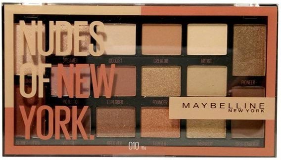Палетка теней для век с 16 оттенков Nudes of New York, 18 г