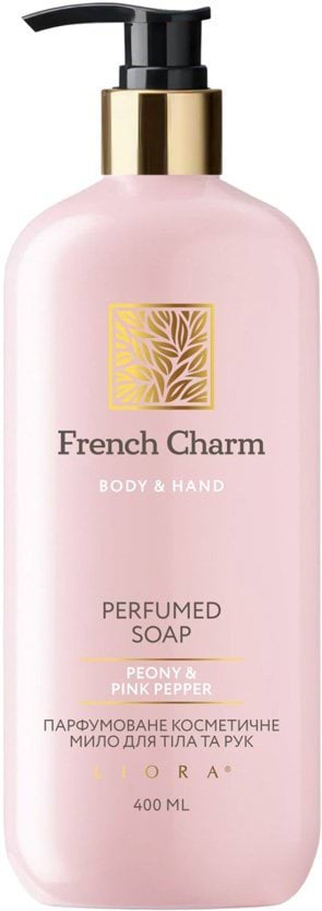 Мило для рук та тіла Liora French Charm Peony Pink Pepper парфумоване, 400 мл — фото 1