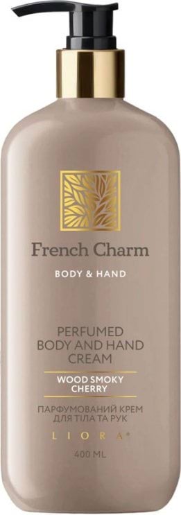 Парфюмированный крем для тела и рук Liora Wood smoky cherry French Charm 400мл