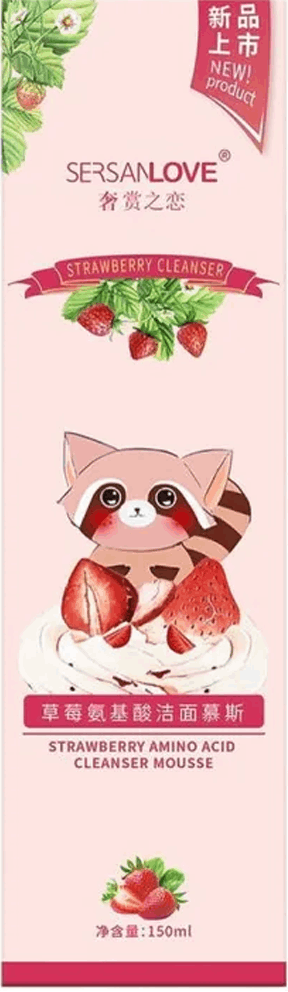 Мус-пінка для вмивання Sersanlove strawberry amino acid cleanser mousse з амінокислотами та полуницею 150 мл