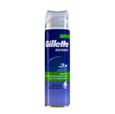 Пена для бритья Gillette Series Sensitive Skin для чувствительной кожи 250 мл фото 1