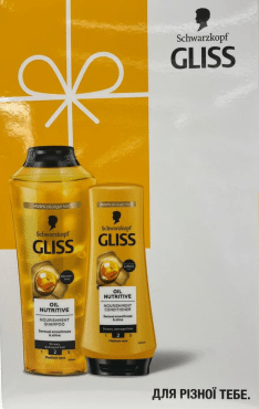 Набор Gliss Kur Care with Oil Nutritive шампунь для волос 400 мл+бальзам для волос 200 мл