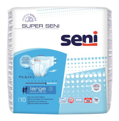 Подгузники для взрослых Seni Super Seni Large 3 (100-150 см), 10 шт