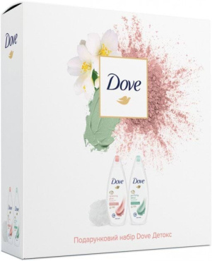 Подарунковий набір Dove Детокс (крем-гель для душу 250 мл, 2шт + мочалка,1 шт)