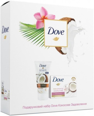 Подарочный набор Dove Кокосовое удовольствие (крем ддя рук, 75 мл + крем-мыло, 135 г)