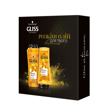 Подарочный набор GLISS Oil Nutritive Шампунь 250 мл и Бальзам 200 мл для сухих волос
