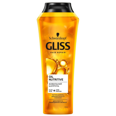 Подарочный набор GLISS Oil Nutritive Шампунь 250 мл и Бальзам 200 мл для сухих волос фото 4