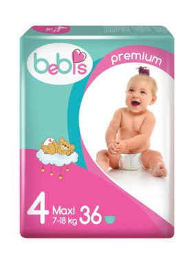 Підгузники Bebis дитячі Premium maxi № 4, 36 шт