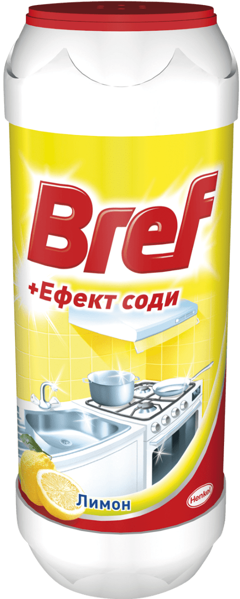 Порошок для чищення кухні Bref Ефект соди Лимон 500 г (9000100254953)