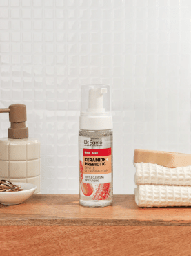 Пінка для вмивання обличчя Dr.Sante Pre Age ніжна очищуюча керамід + пребіотик 150 мл фото 3