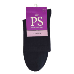 Premier Socks шкарпетки жіночі класичні Рубчик без малюнка 14В35/22, чорний
