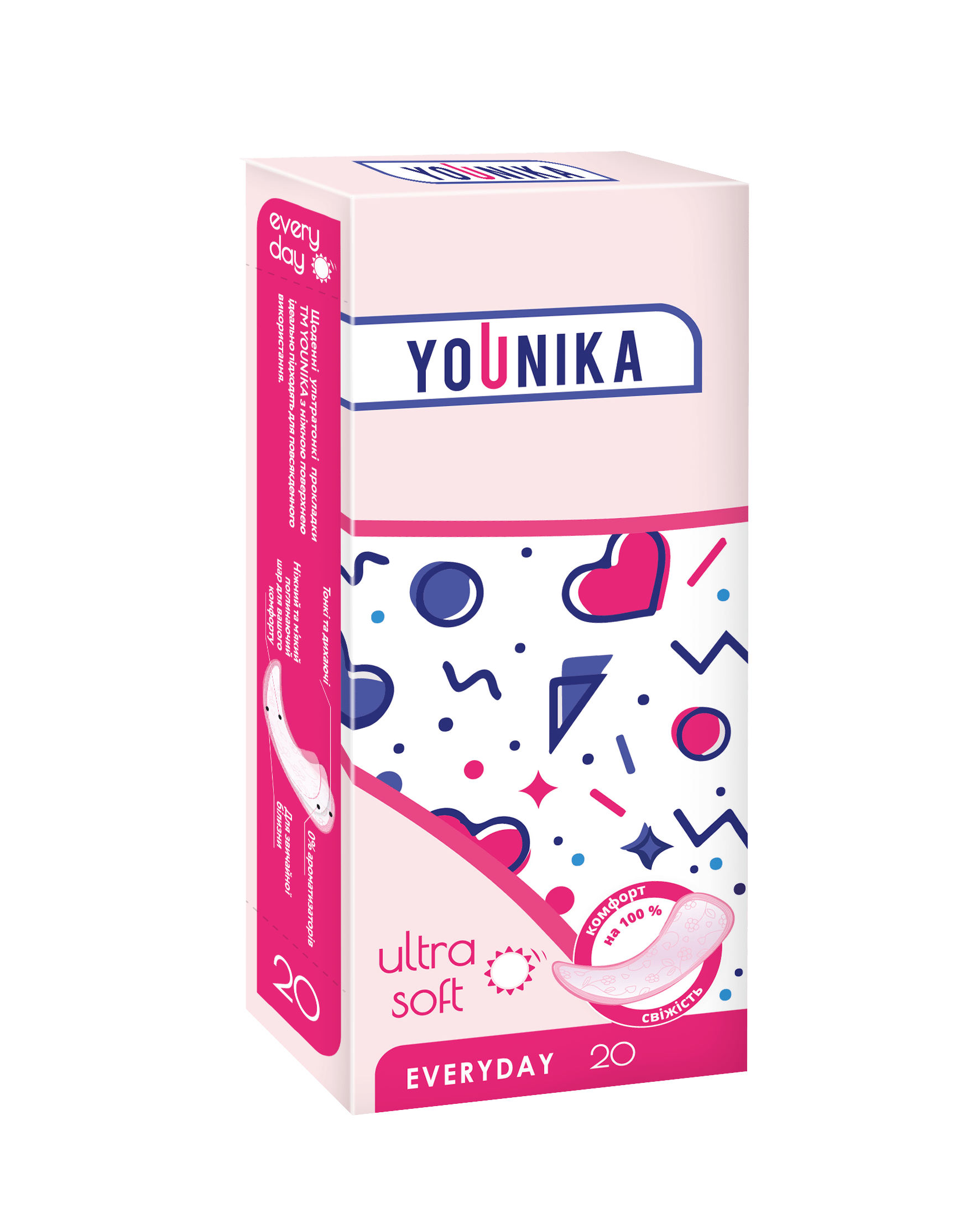 YOUNIKA прокладки щоденні Ultra Soft, 20 шт.