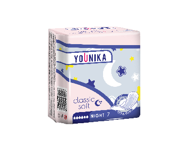 Гигиенические прокладки YOUNIKA Classic Night Soft, 7 шт