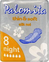 Прокладки гігієнічні Palomita Thin & Soft silk net night, 8 шт